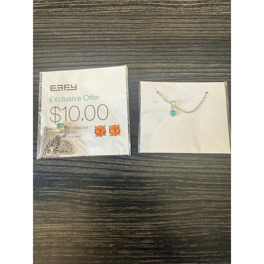 NIP EFFY Delicate Gemstone Turquoise Pendant Necklace Bundle (2)